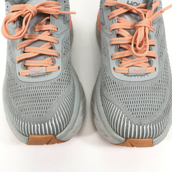 HOKA One One Bondi 7 Running Shoes Women's Size 6D Wide Harbor Mist Gray Comfort - Picture 3 of 12